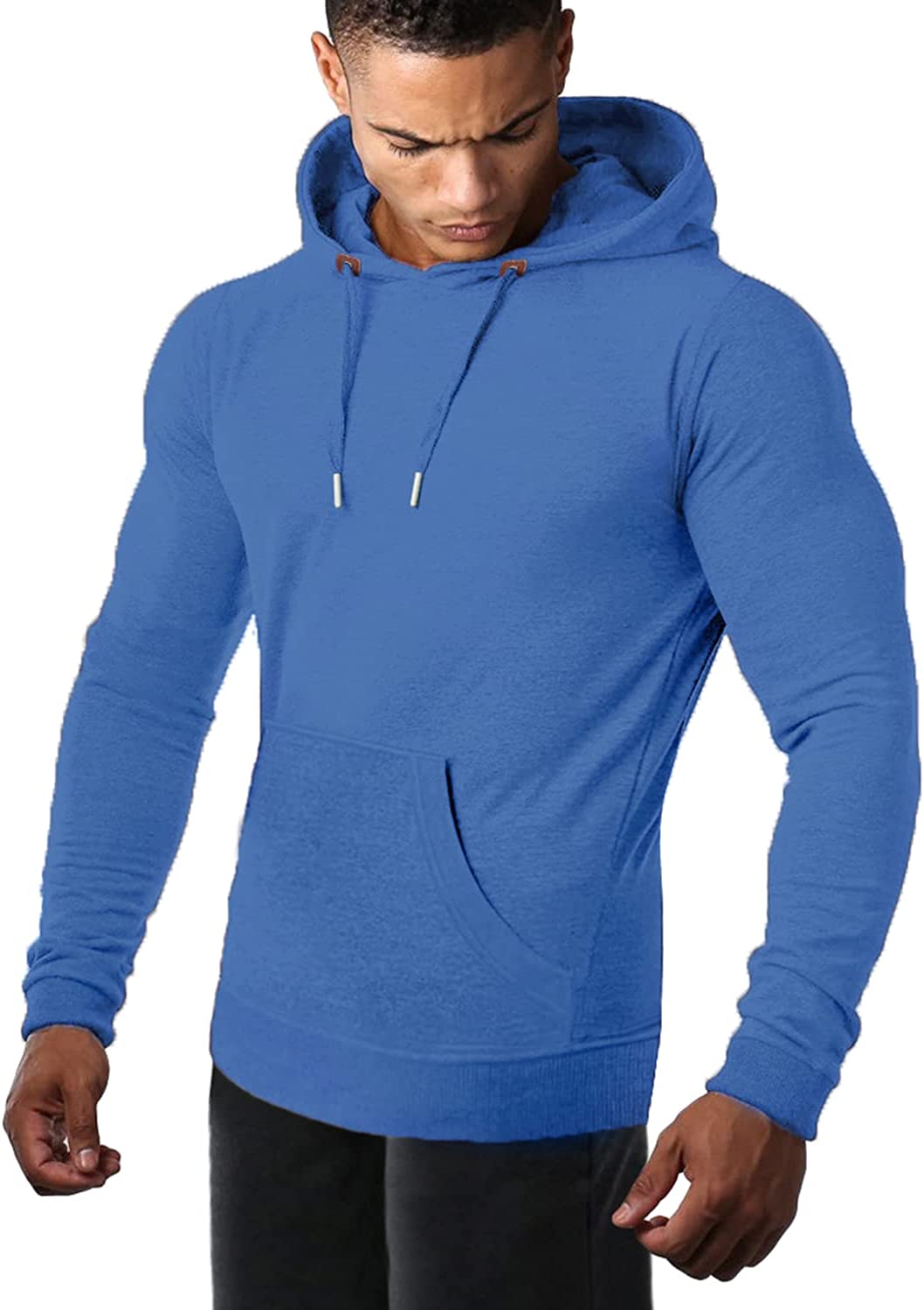 Men's Athletisch Hoodie Lang Ärmel Drawstring Sports Pullover Mit Kapuze Casual Fashion Sweatshirt with Pockets