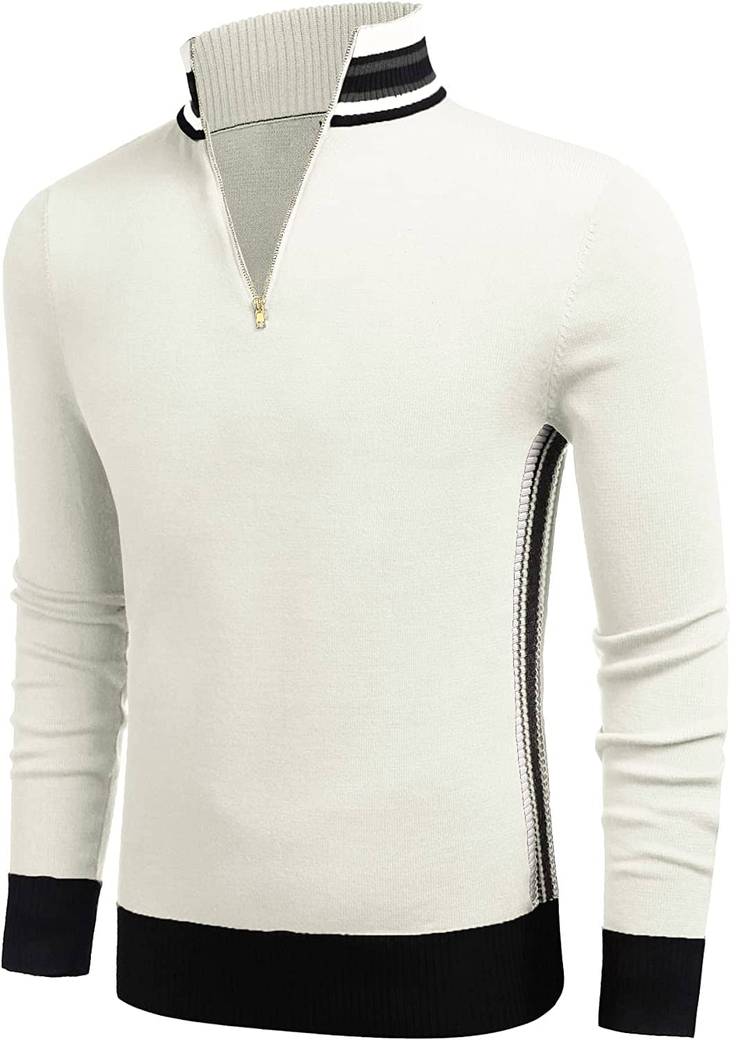 Gestreift Kragen Pullover Pullover