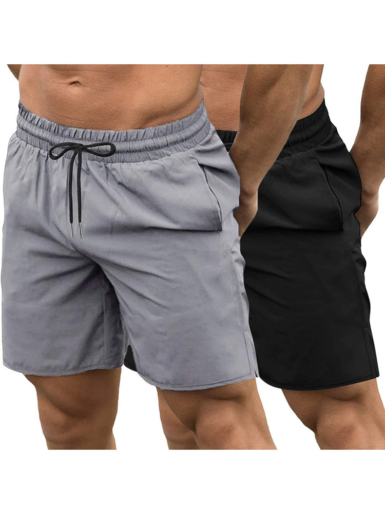 2-Pack Schnell Trocken Gym Shorts