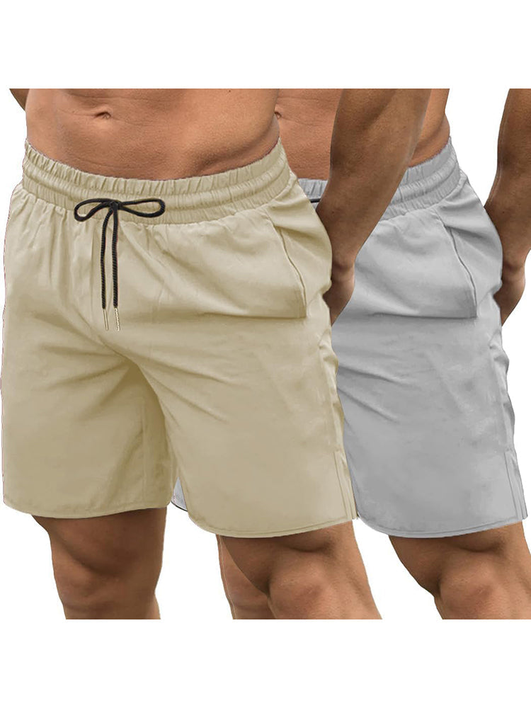 2-Pack Schnell Trocken Gym Shorts