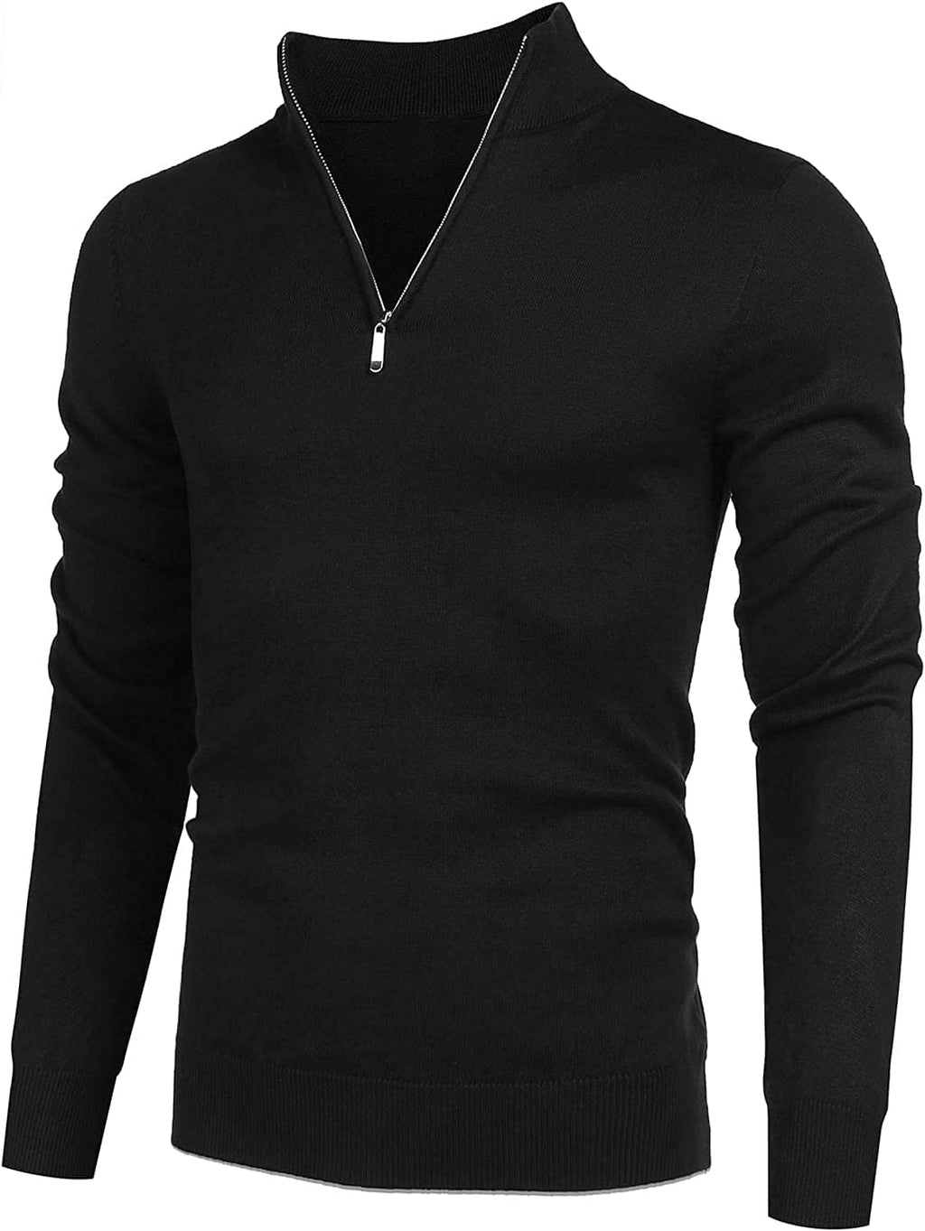 Zip Up Slim Fit Lightweight Pullover Polo Pullover