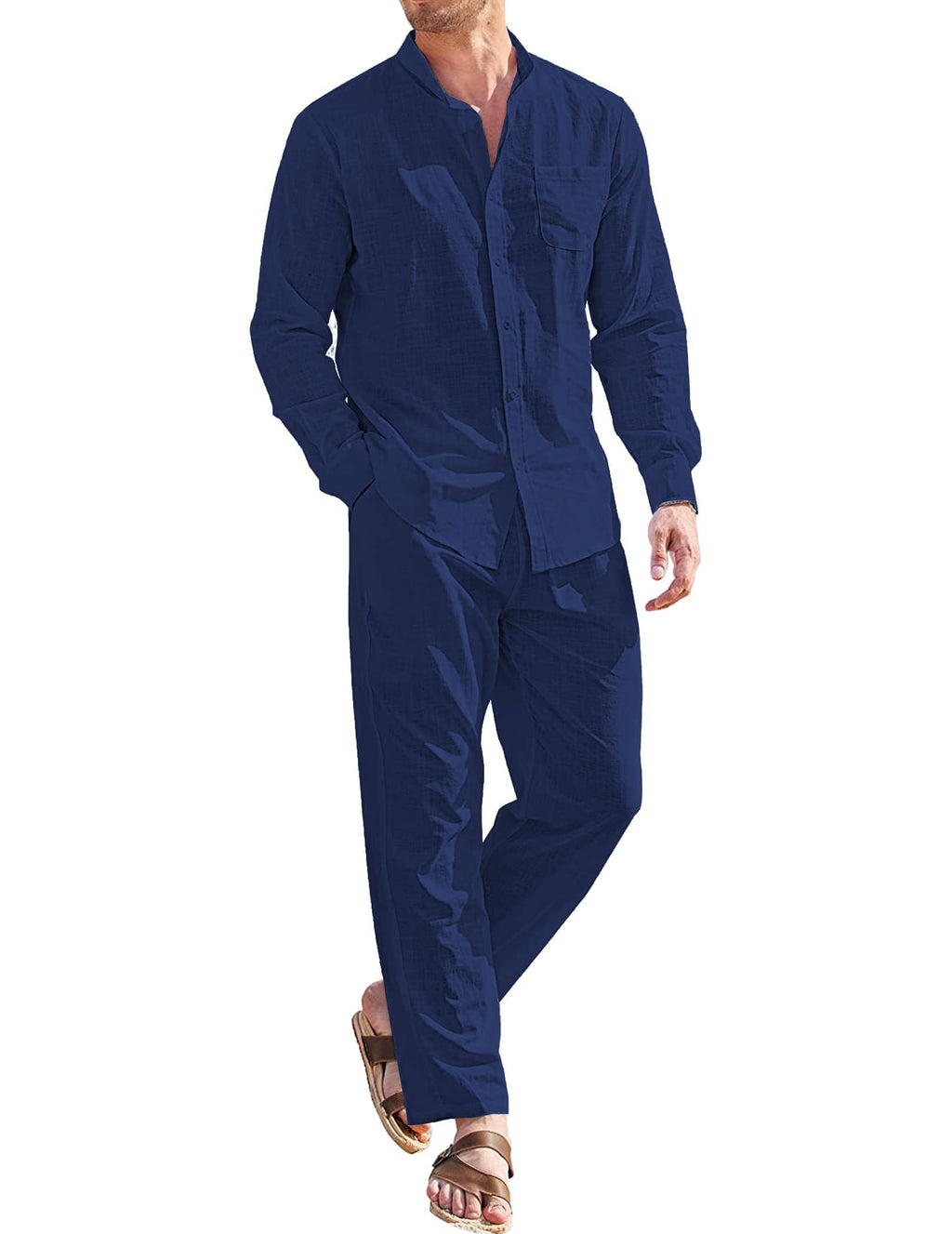 Casual Pure Baumwolle Strand Hemd Sets