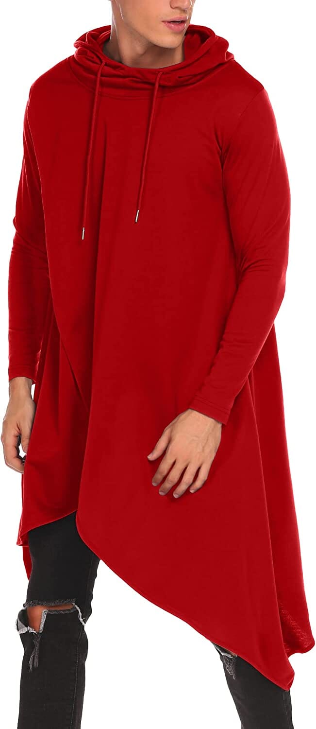 Casual Asymmetrie Hem Pullover Mit Kapuze Poncho Sweatshirt