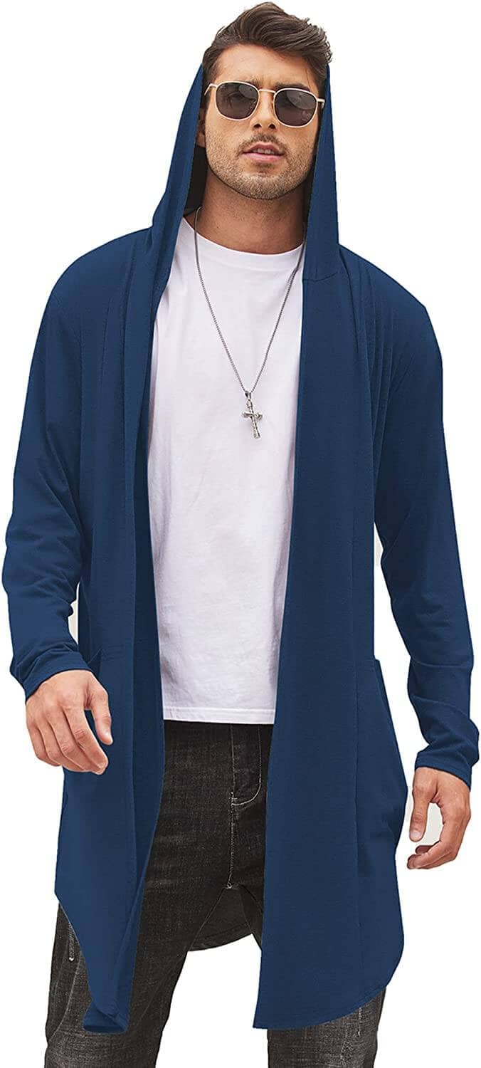 Lang Mit Kapuze Schalkragen Kragen Overcoat with Pockets