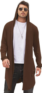 Lang Mit Kapuze Schalkragen Kragen Overcoat with Pockets