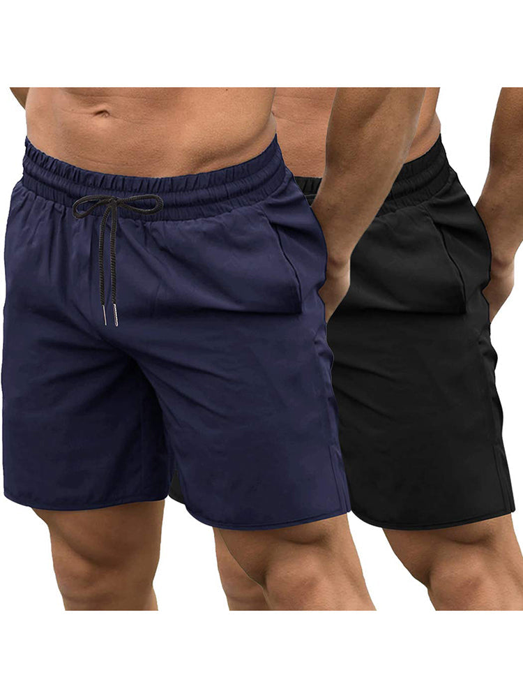 2-Pack Schnell Trocken Gym Shorts