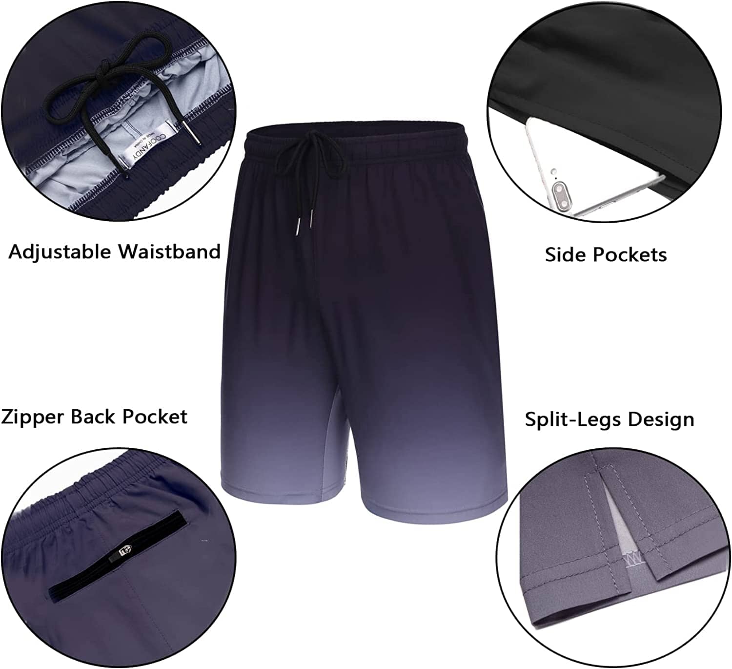 Men's 2 Pack Gym Workout Shorts