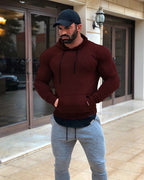 Men's Athletisch Hoodie Lang Ärmel Drawstring Sports Pullover Mit Kapuze Casual Fashion Sweatshirt with Pockets