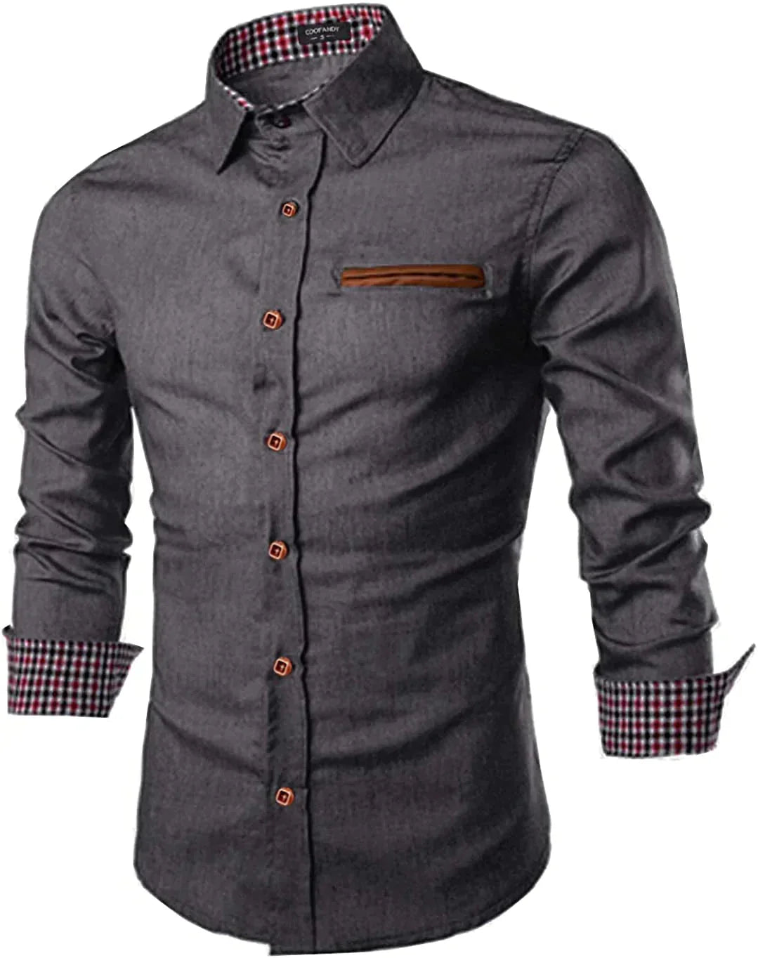 Casual Lang Ärmel Knopf Denim Hemd