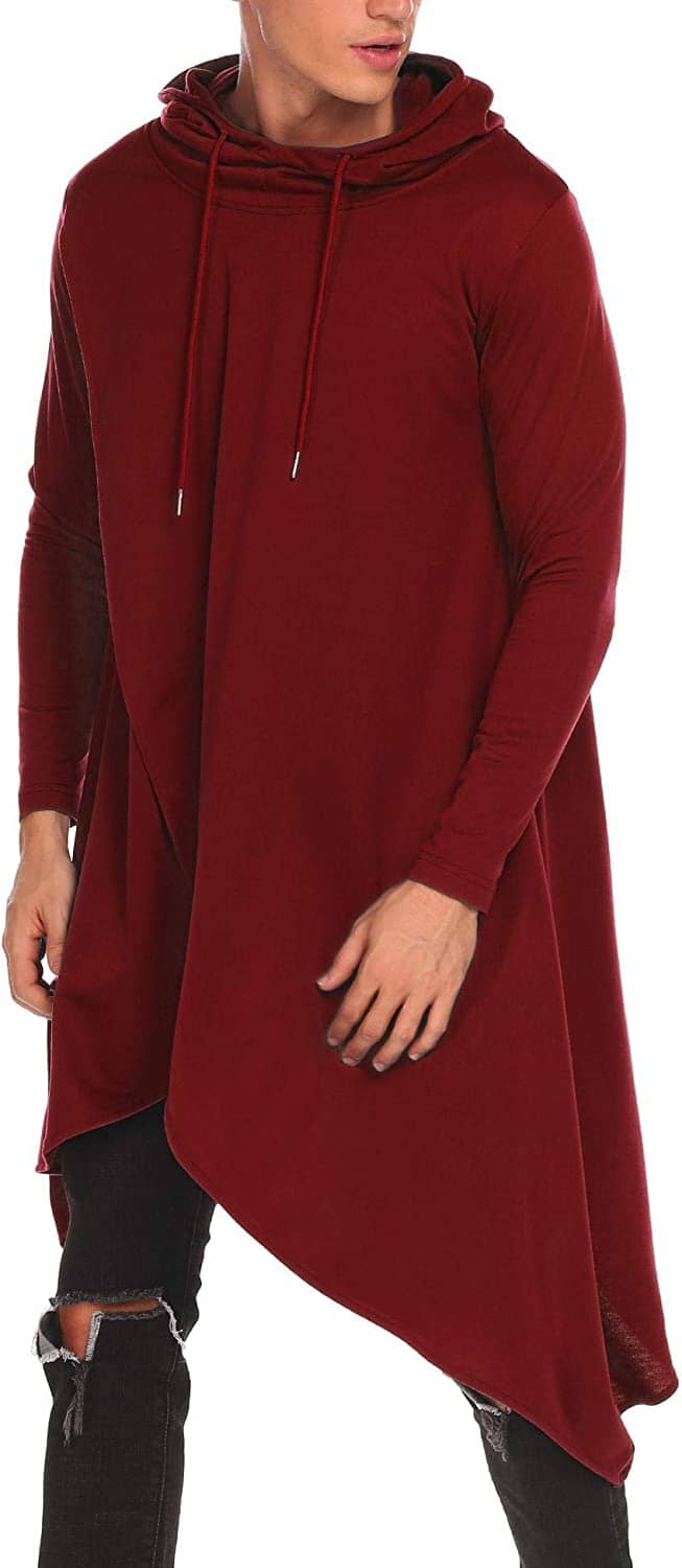 Casual Asymmetrie Hem Pullover Mit Kapuze Poncho Sweatshirt