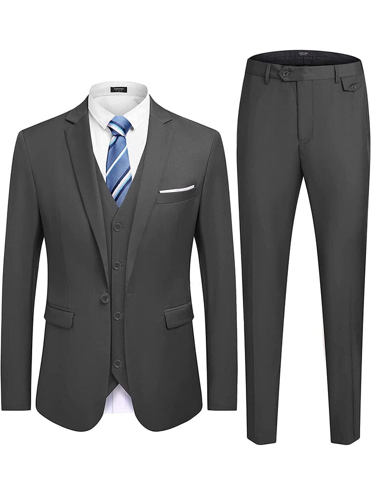 Wedding Formal Prom 3 Teil Slim Fit Tuxedo Anzug Set
