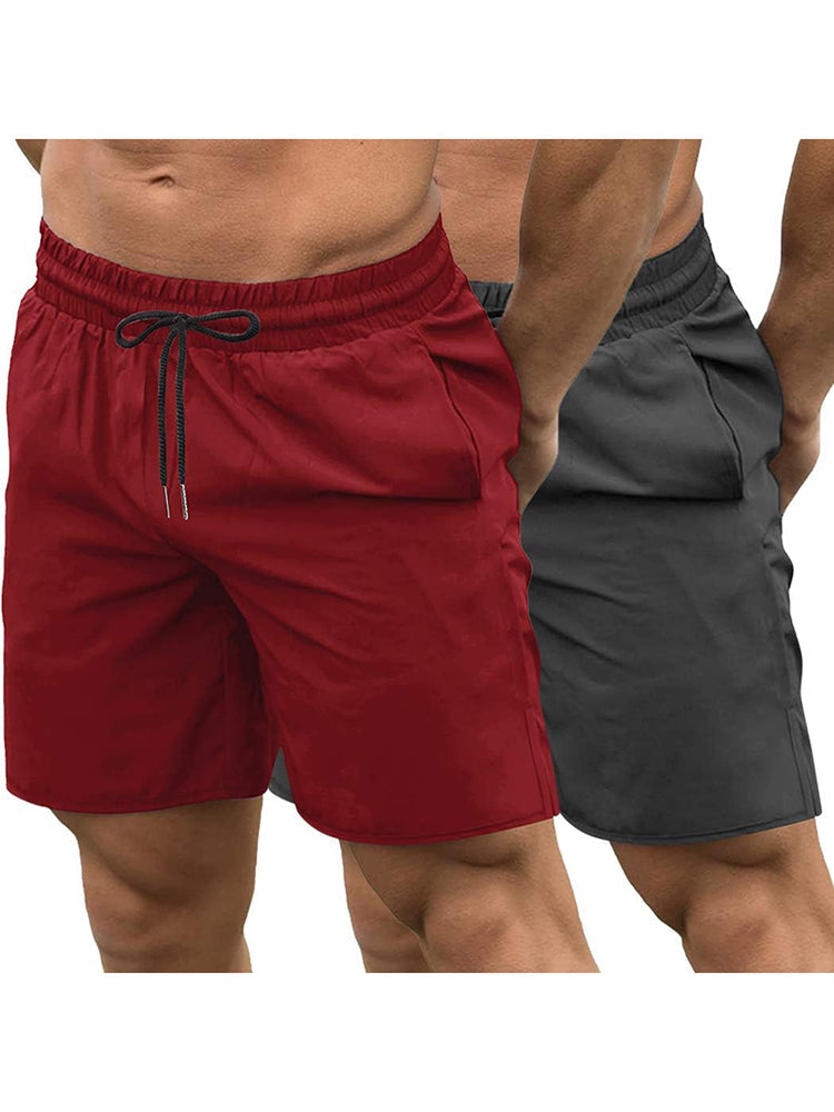 2-Pack Schnell Trocken Gym Shorts