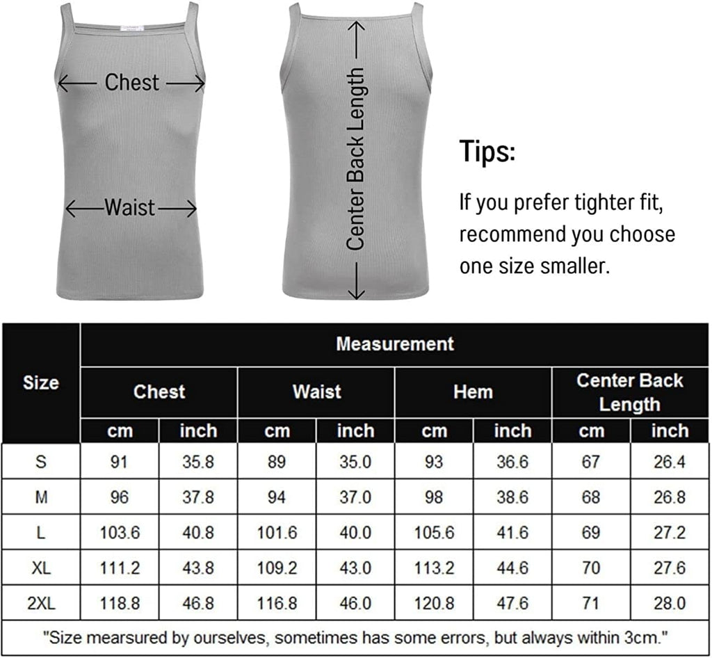 2 Pack Tank Tops Baumwolle Workout Undershirts