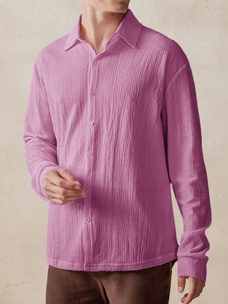 Casual Comfy Textured Hemd