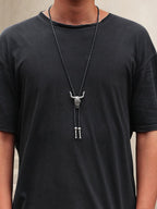 Vintage Cow Skull Bolo Tie Halskette