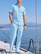 Casual Uni Holiday Leinen Set