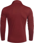 Slim Fit Rollkragen Basic Baumwolle Pullover