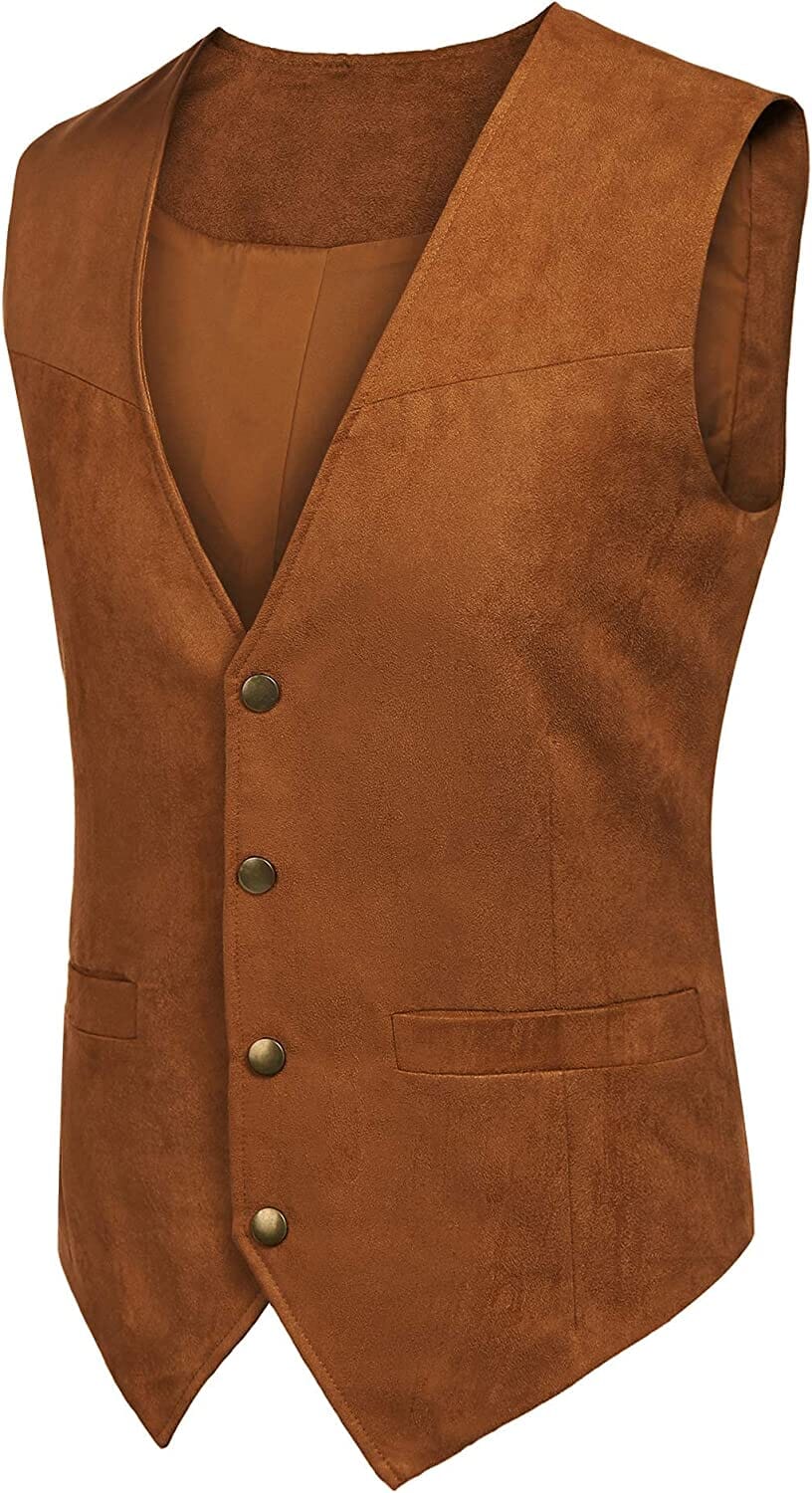 Uni Suede Leather Anzug Weste