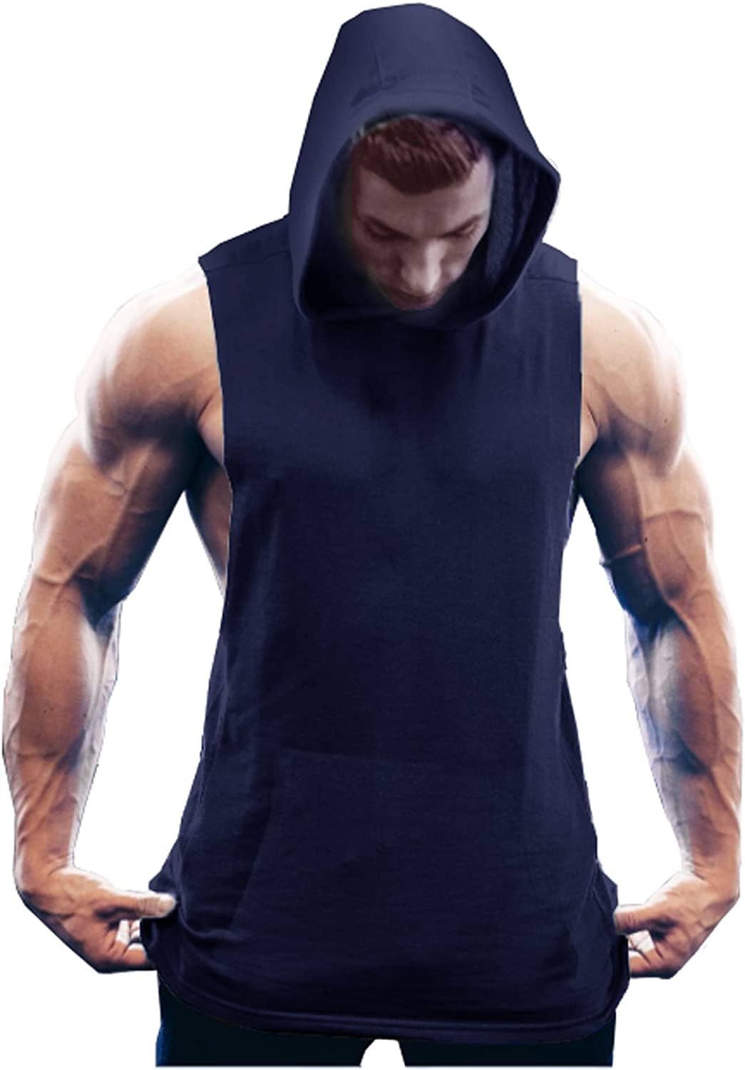 Workout Bodybuilding Muscle Sleeveless Mit Kapuze Tank Top