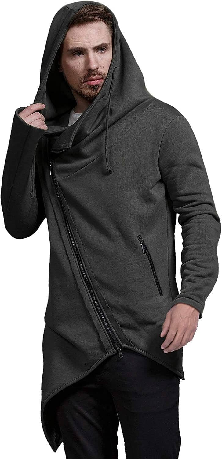Lightweight Irregular Hem Pullover Hoodie