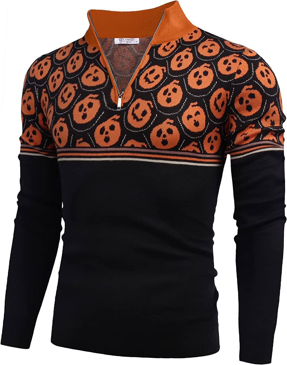 Zip Up Slim Fit Lightweight Pullover Polo Pullover
