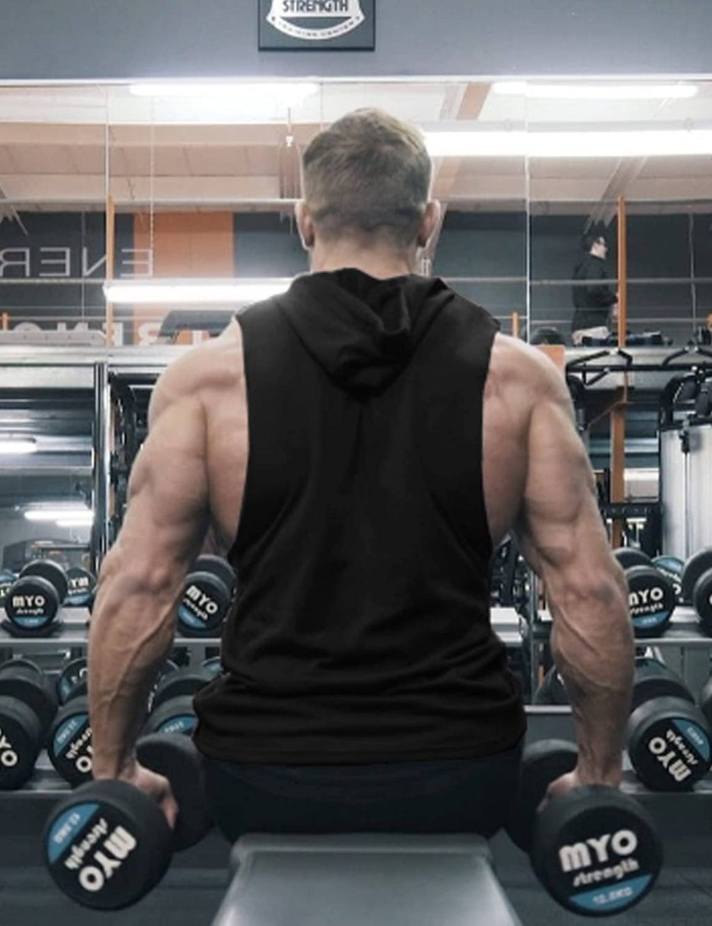 Workout Bodybuilding Muscle Sleeveless Mit Kapuze Tank Top