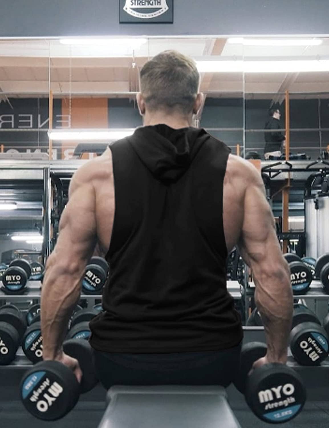Workout Bodybuilding Muscle Sleeveless Mit Kapuze Tank Top