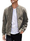 Vintage Suede Bomber Jacke