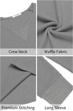 2 Pack Waffle Lang Ärmel Baumwolle T-Hemd