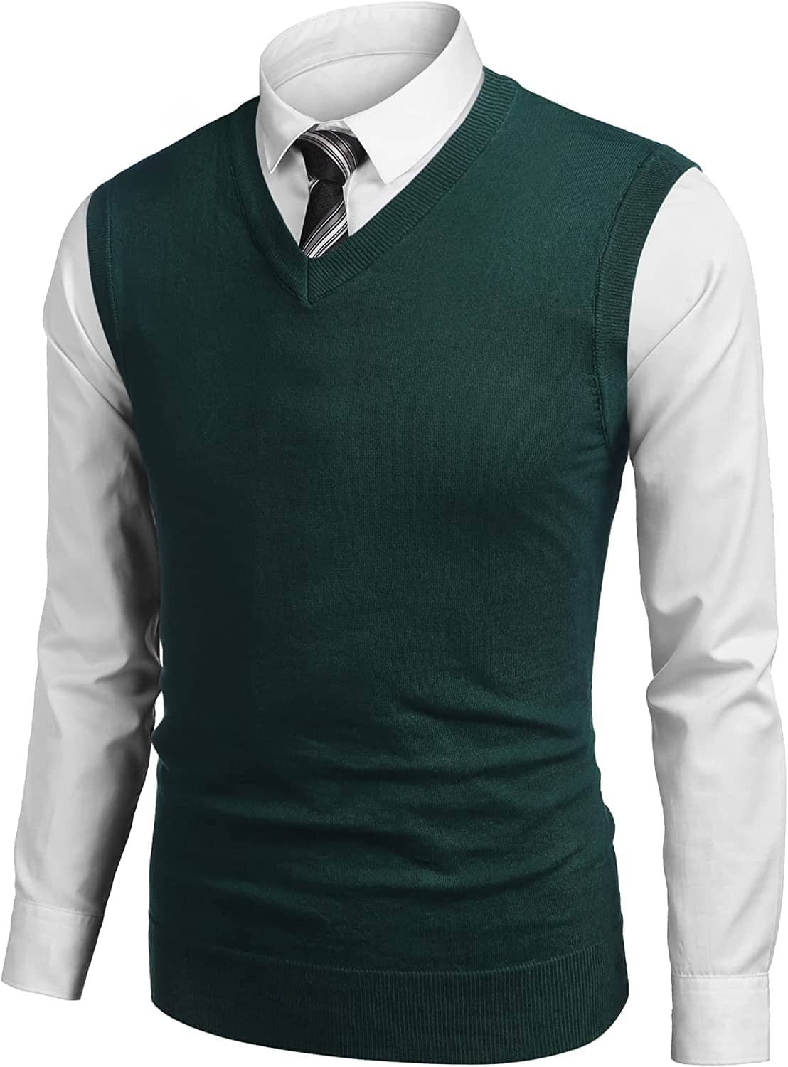 Uni V-Neck Sleeveless Strick Weste