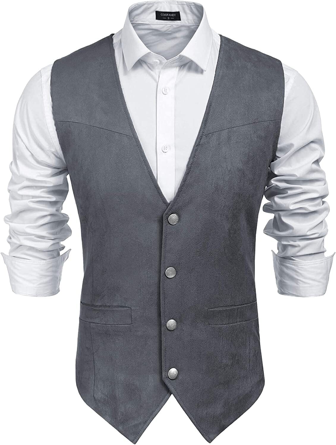 Uni Suede Leather Anzug Weste