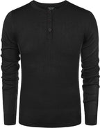 Lang Ärmel Henley Pullover