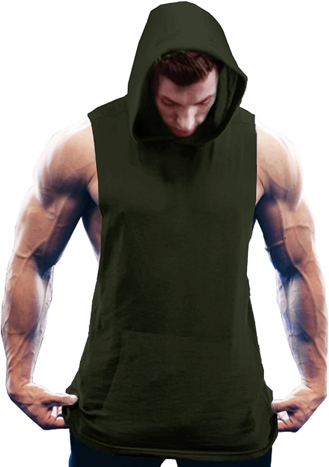 Workout Bodybuilding Muscle Sleeveless Mit Kapuze Tank Top