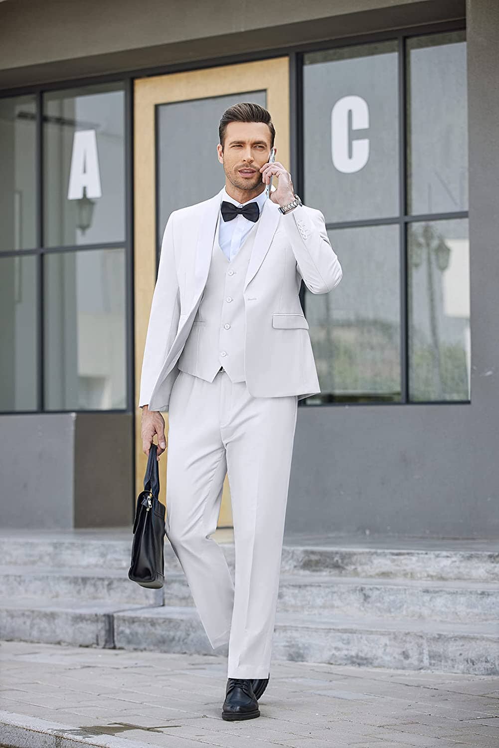 4 Teile Anzug Schalkragen Lapel Tuxedo Slim Fit Set
