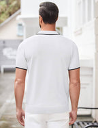 Klassisch Zipper Kurz Ärmel Polo Hemd