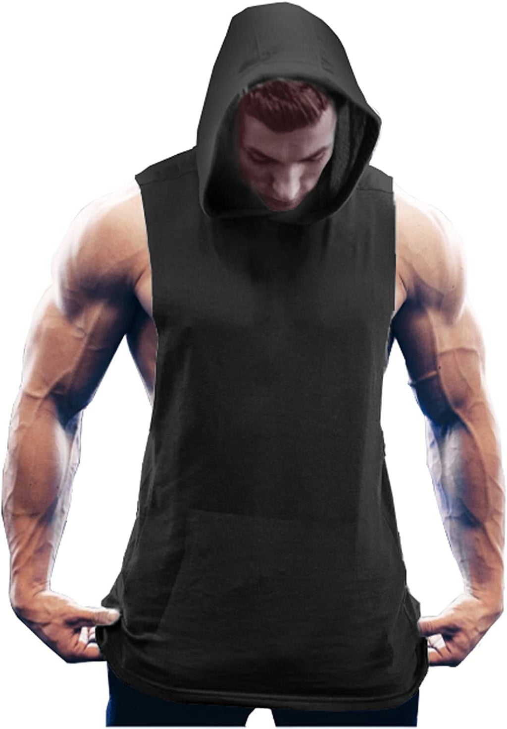 Workout Bodybuilding Muscle Sleeveless Mit Kapuze Tank Top