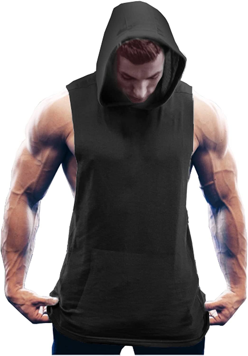 Workout Bodybuilding Muscle Sleeveless Mit Kapuze Tank Top