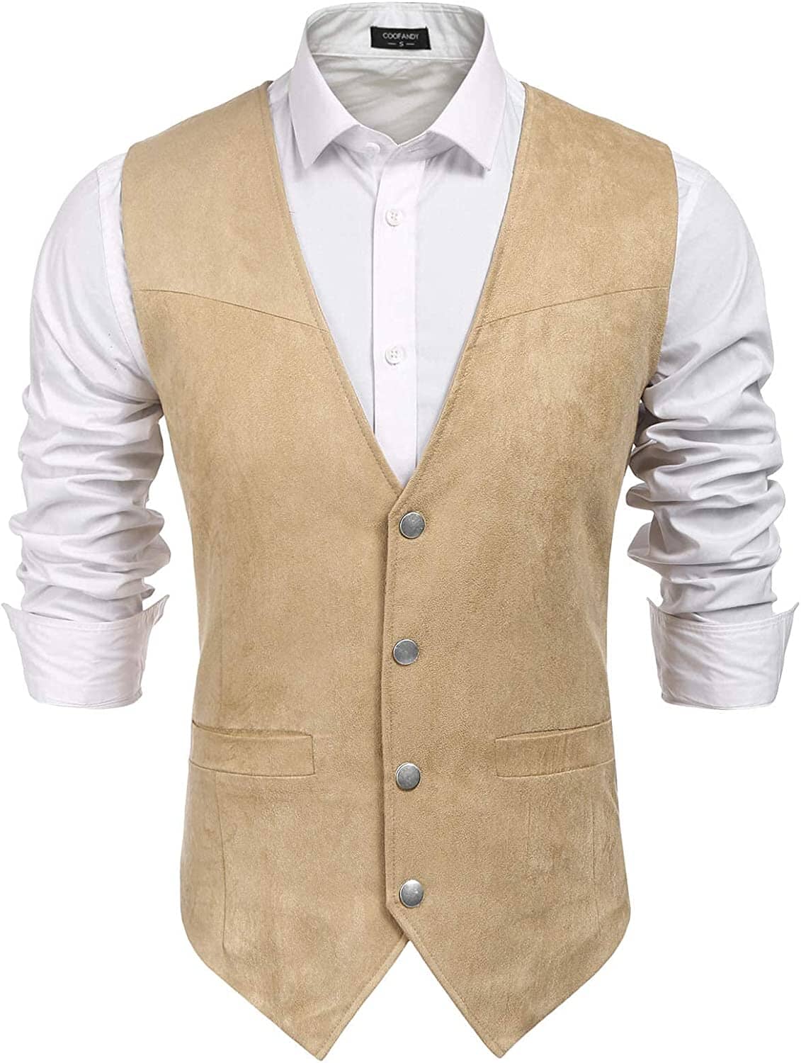 Uni Suede Leather Anzug Weste