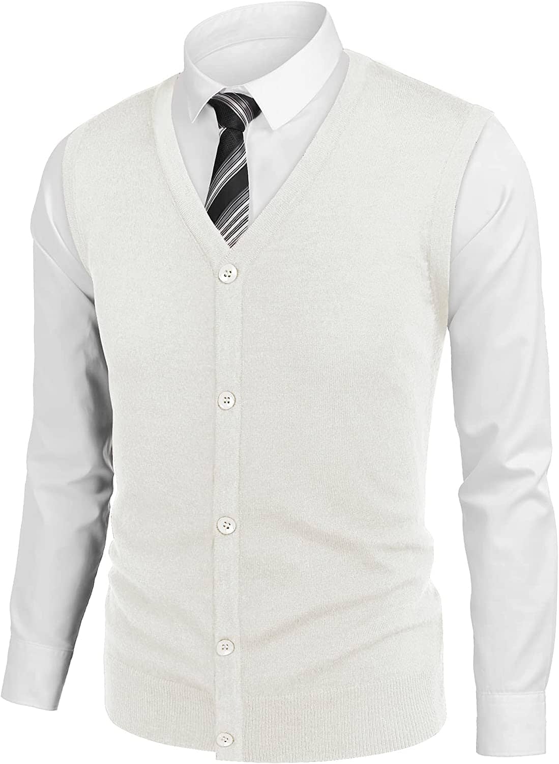 Casual Sleeveless Strick Knopf Cardigan Weste