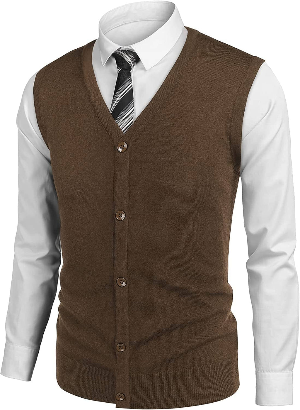 Casual Sleeveless Strick Knopf Cardigan Weste