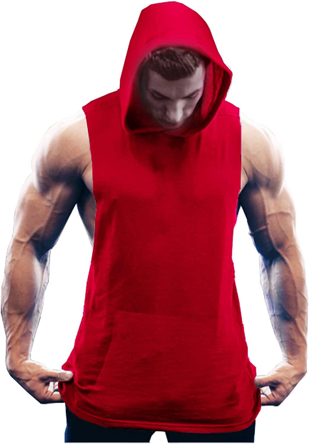 Workout Bodybuilding Muscle Sleeveless Mit Kapuze Tank Top