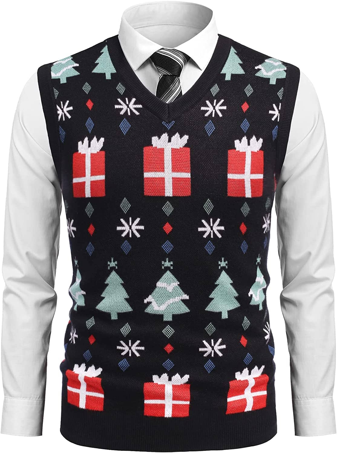 Uni V-Neck Sleeveless Strick Weste