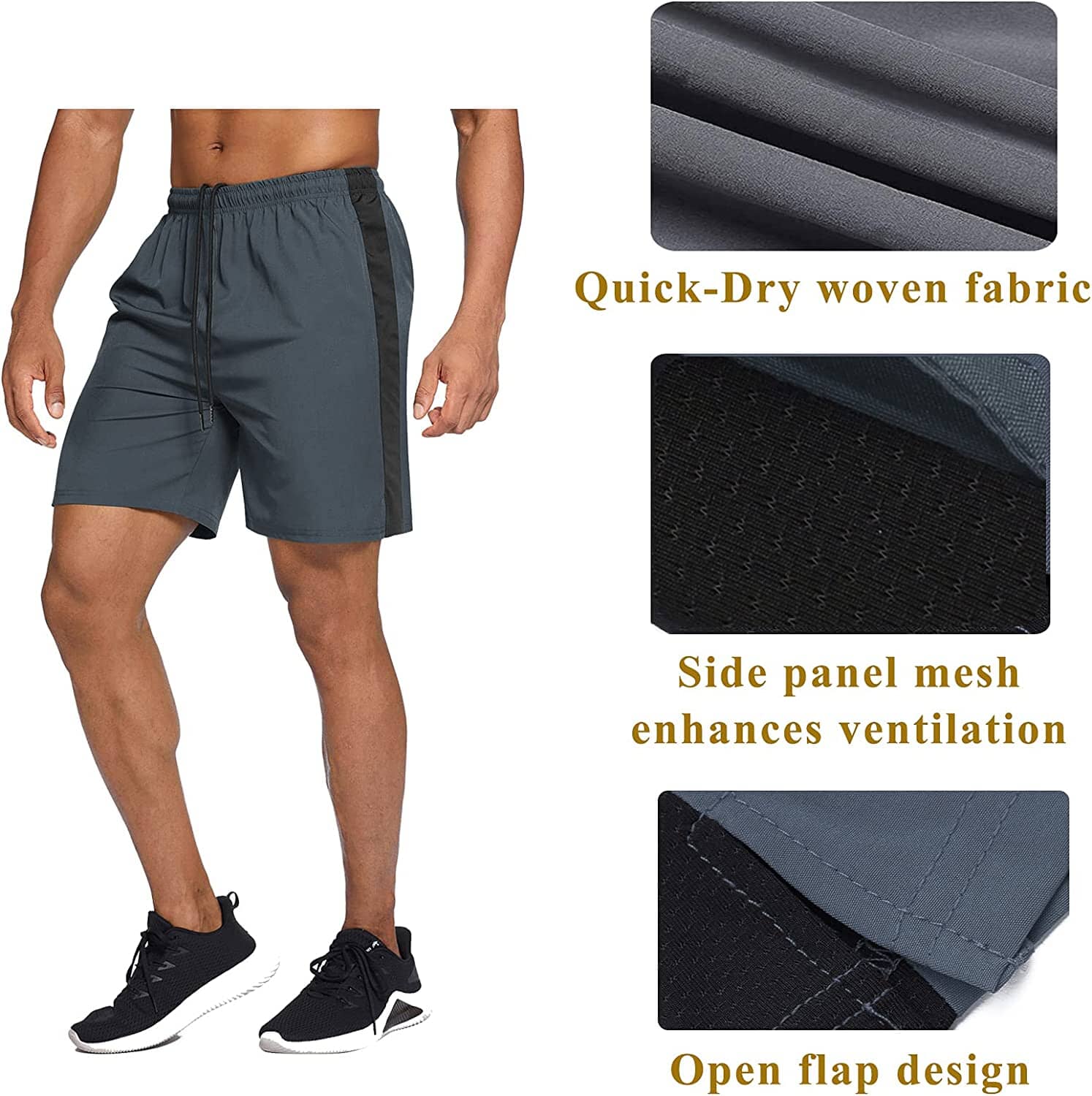 2 Pack Gym Schnell Trocken Running Shorts