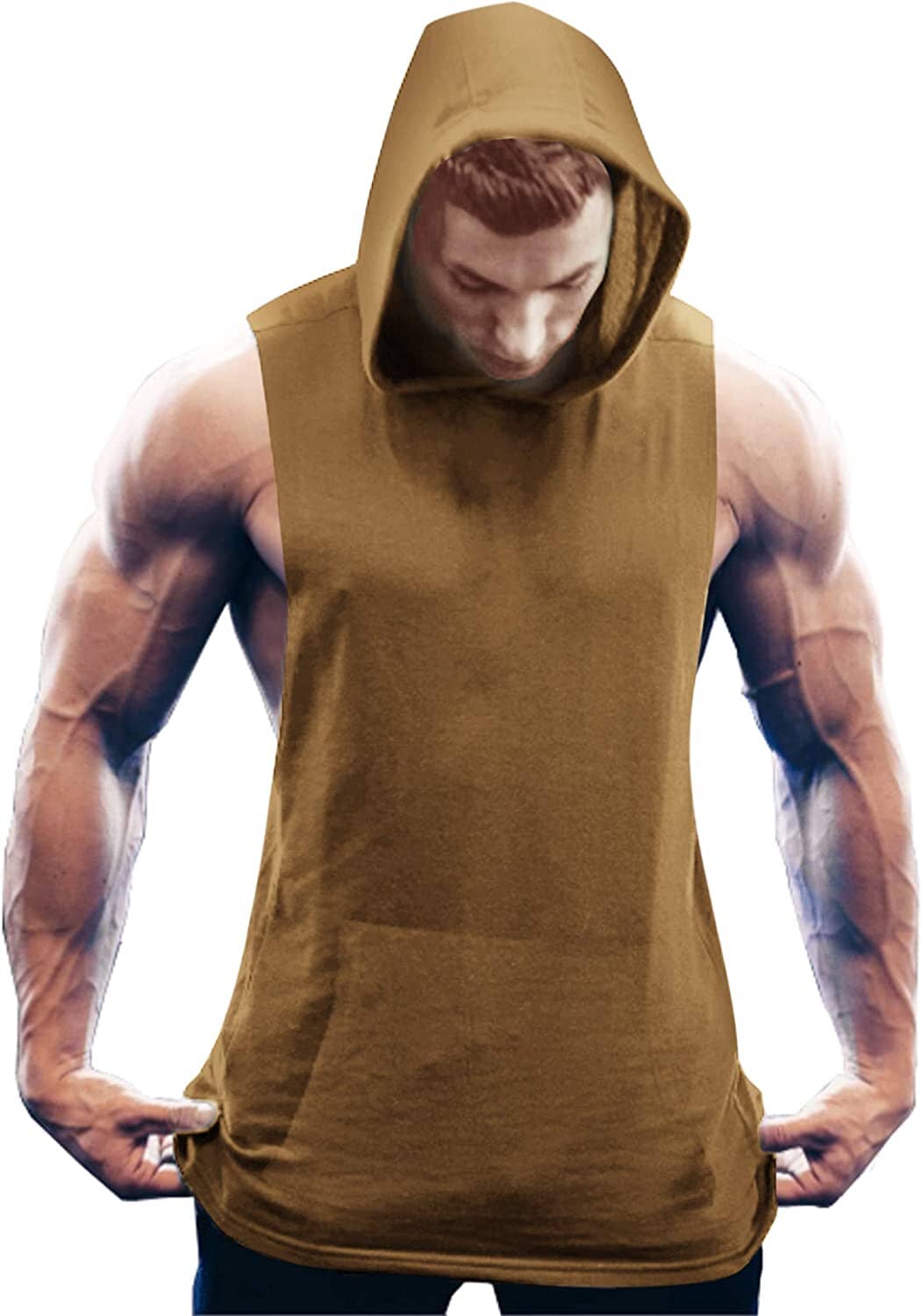 Workout Bodybuilding Muscle Sleeveless Mit Kapuze Tank Top