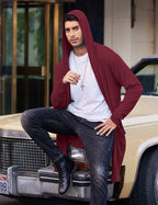 Lang Mit Kapuze Schalkragen Kragen Overcoat with Pockets