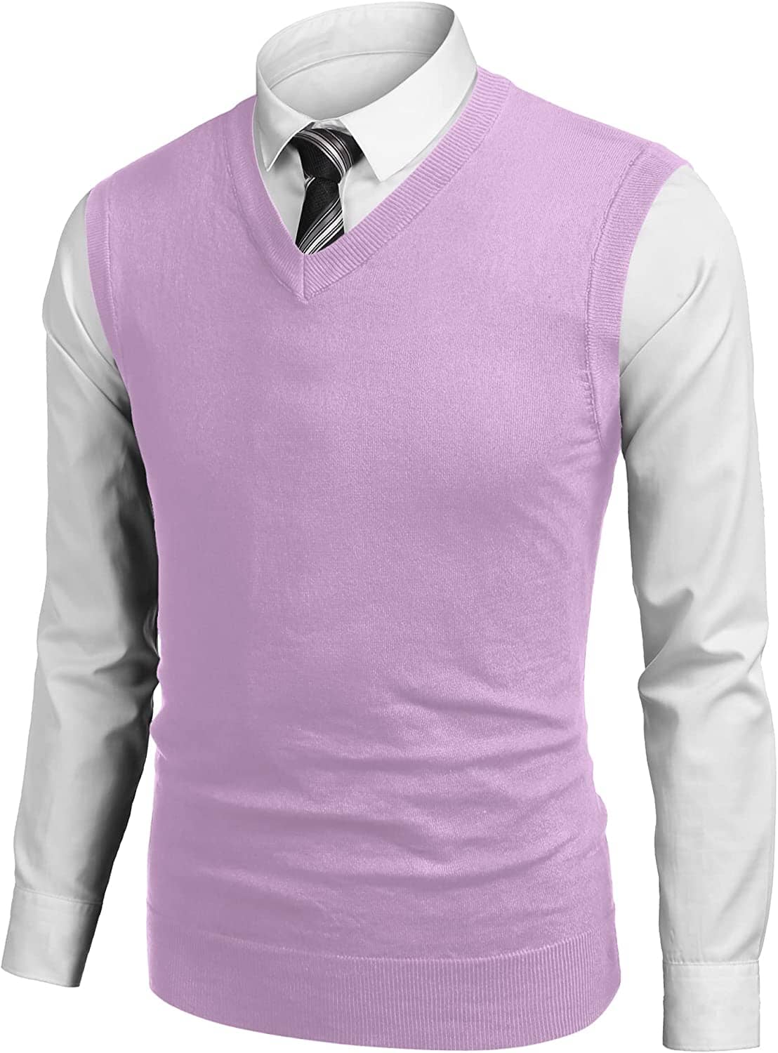 Uni V-Neck Sleeveless Strick Weste