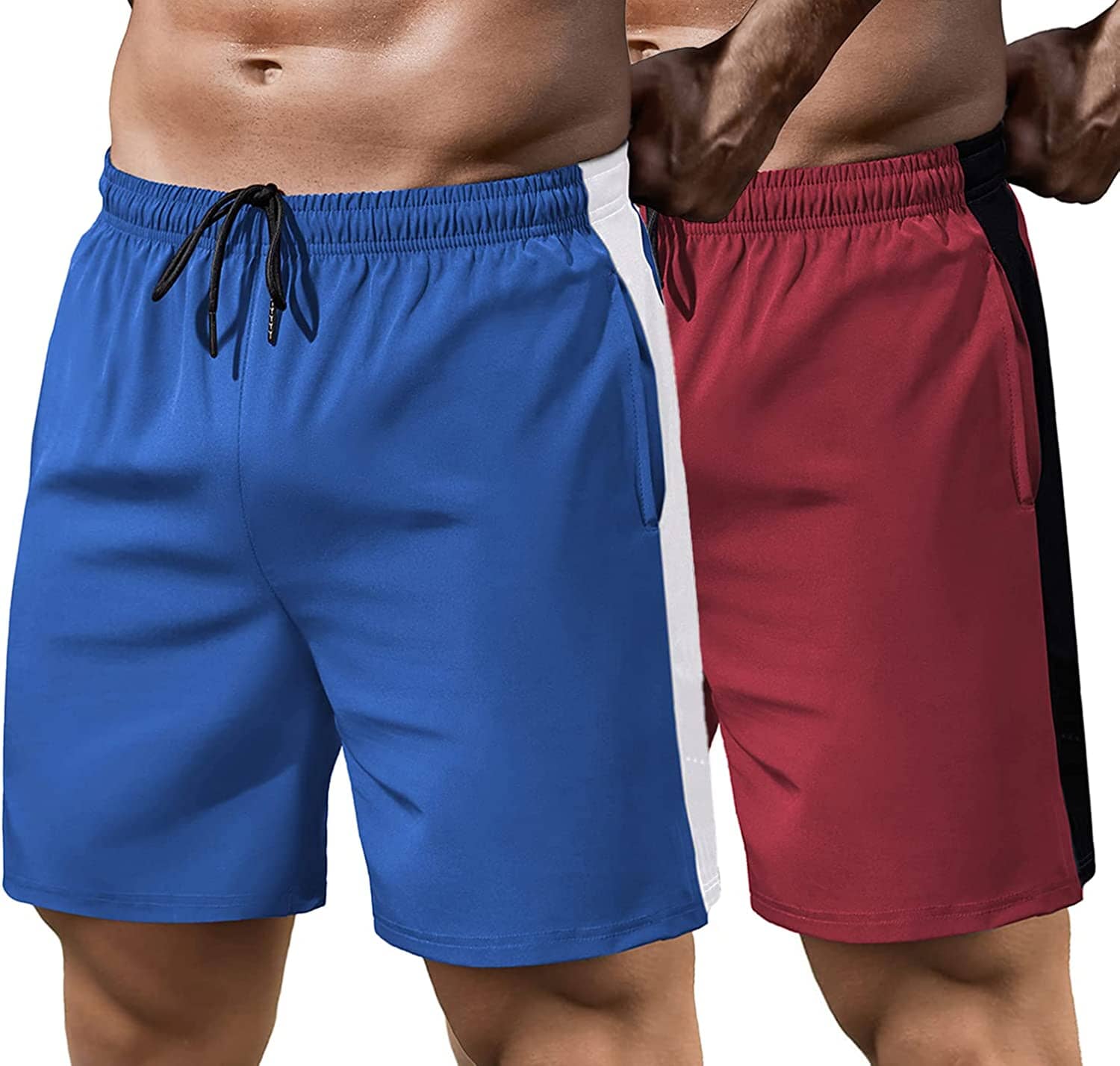 2 Pack Gym Schnell Trocken Running Shorts