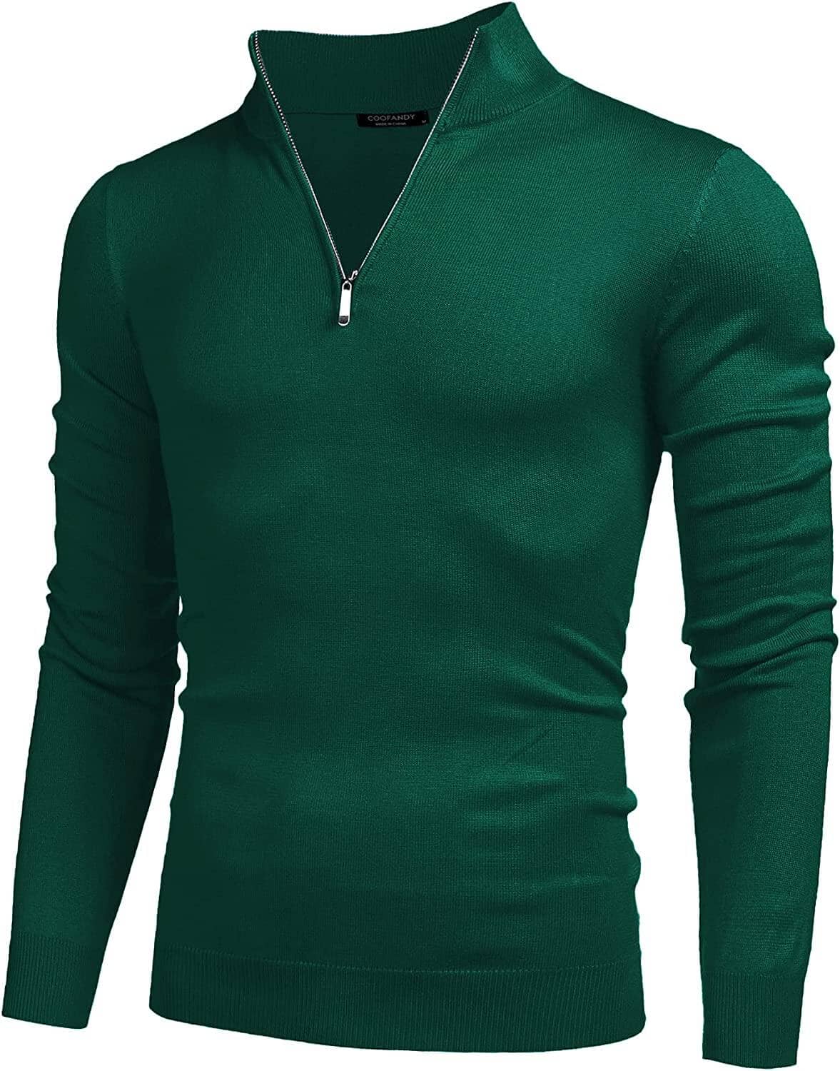 Zip Up Slim Fit Lightweight Pullover Polo Pullover