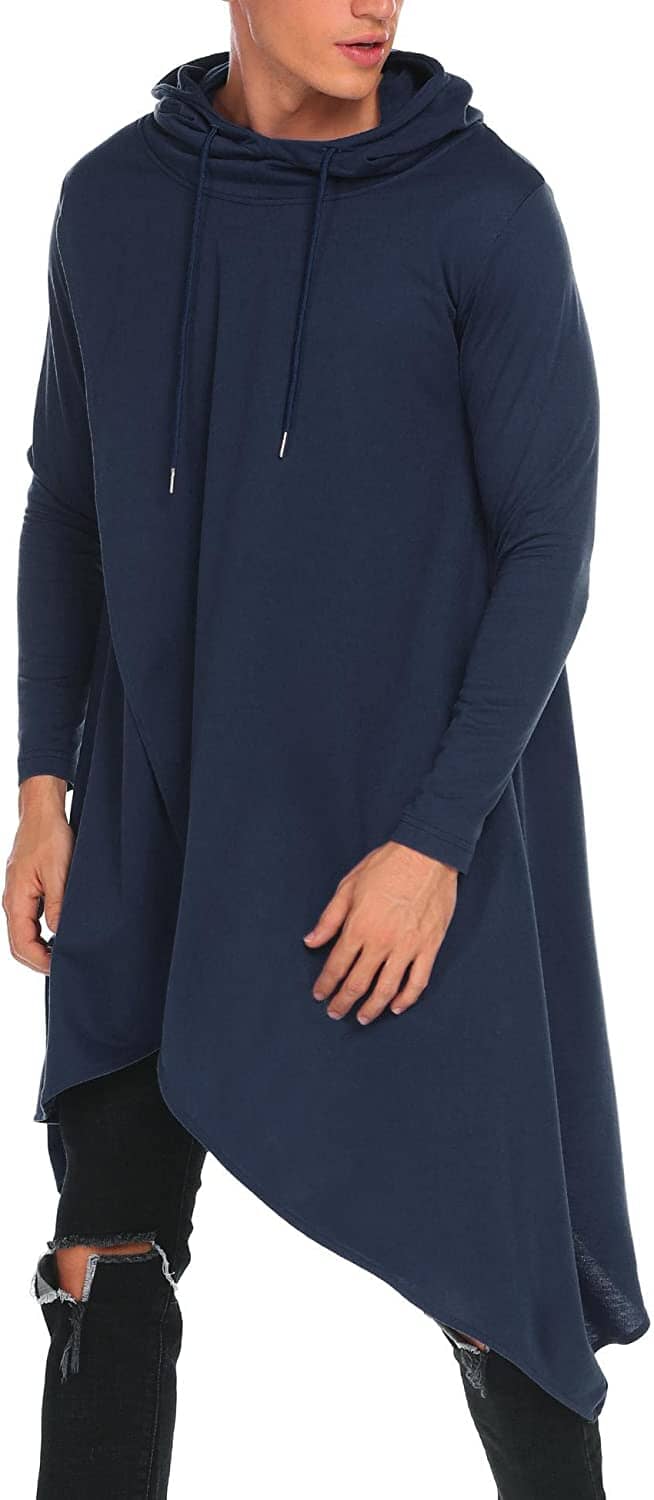 Casual Asymmetrie Hem Pullover Mit Kapuze Poncho Sweatshirt