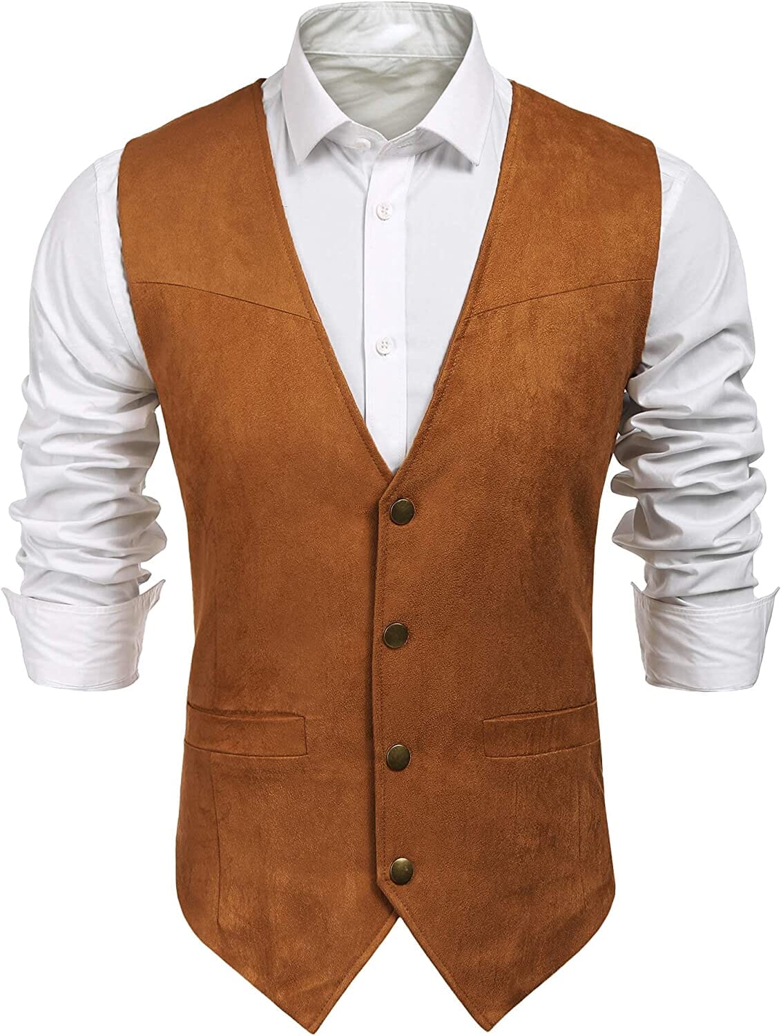 Uni Suede Leather Anzug Weste